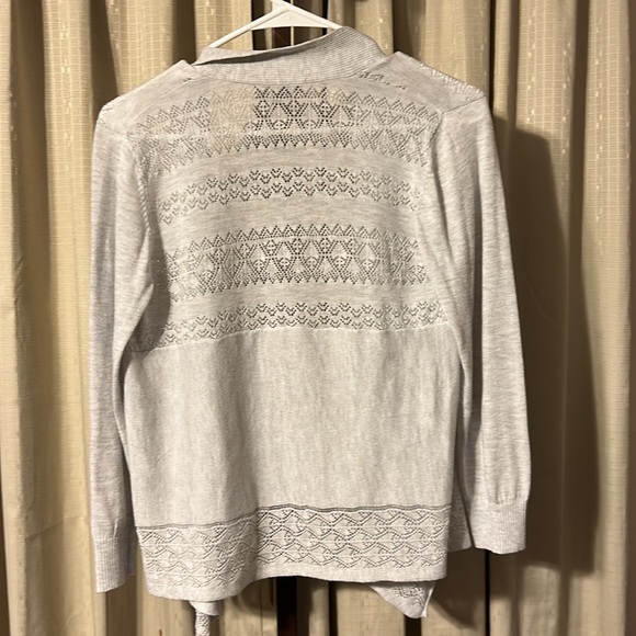 Proof Girl Brand - Juniors size large- light gray cardigan - Picture 2 of 4